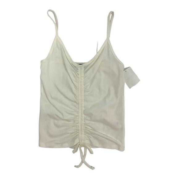 Freshman 1996 White Front Cinch Tank Top Size XS NWOT - Picture 2 of 7